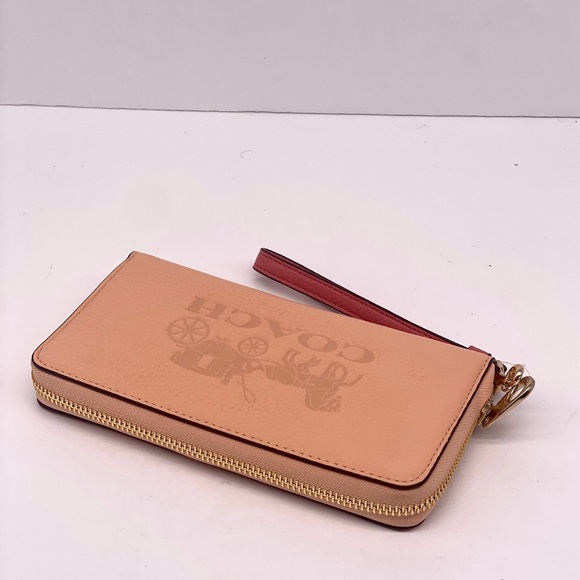 COACH Long Zip Around Wallet With Horse And Carriage - Picture 9 of 14